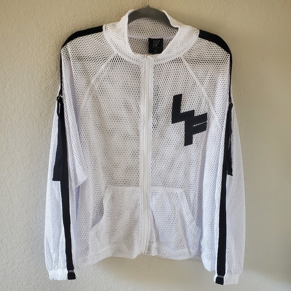 LF logo buckle mesh zip up jacket NWT